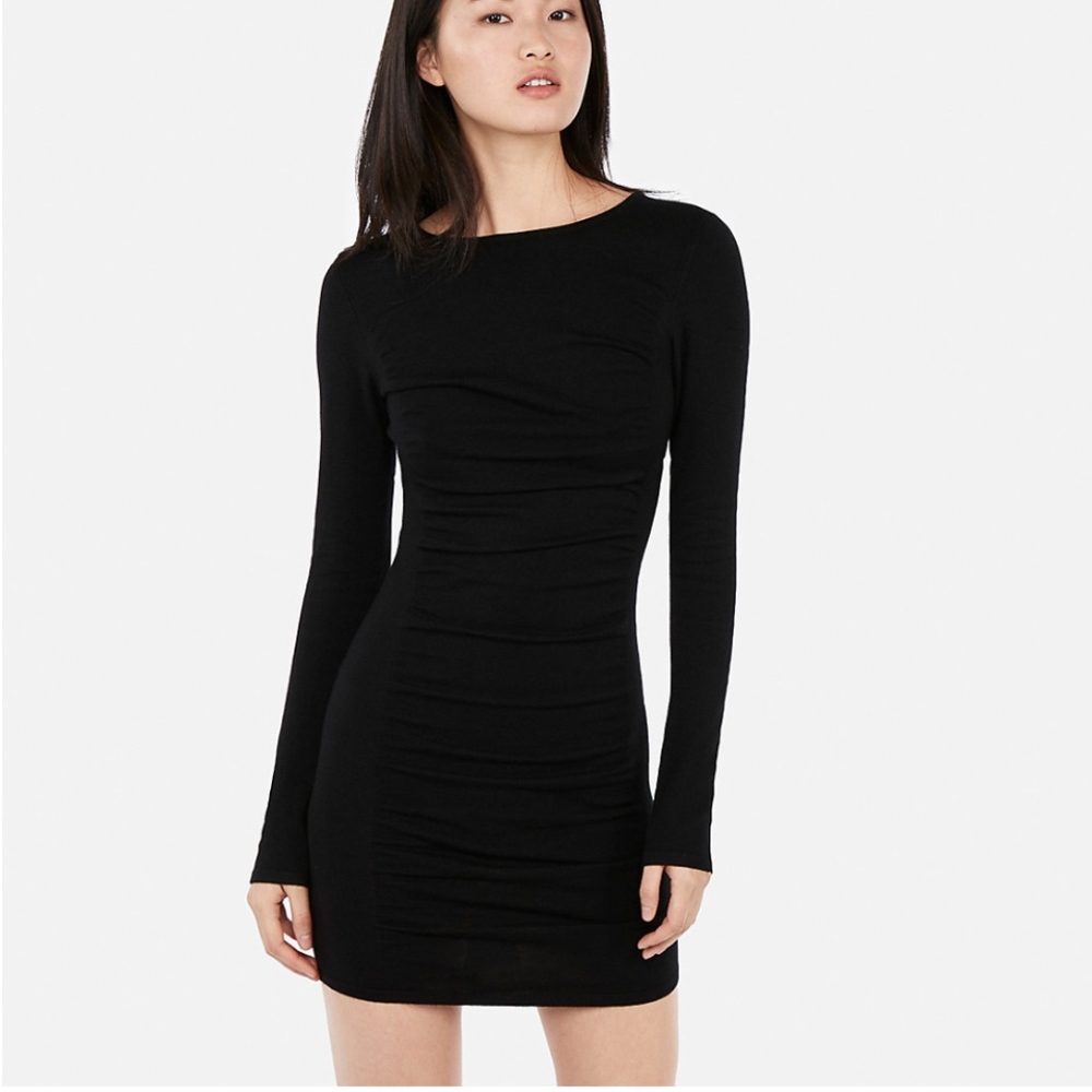 Express Ruched Sweater Dress